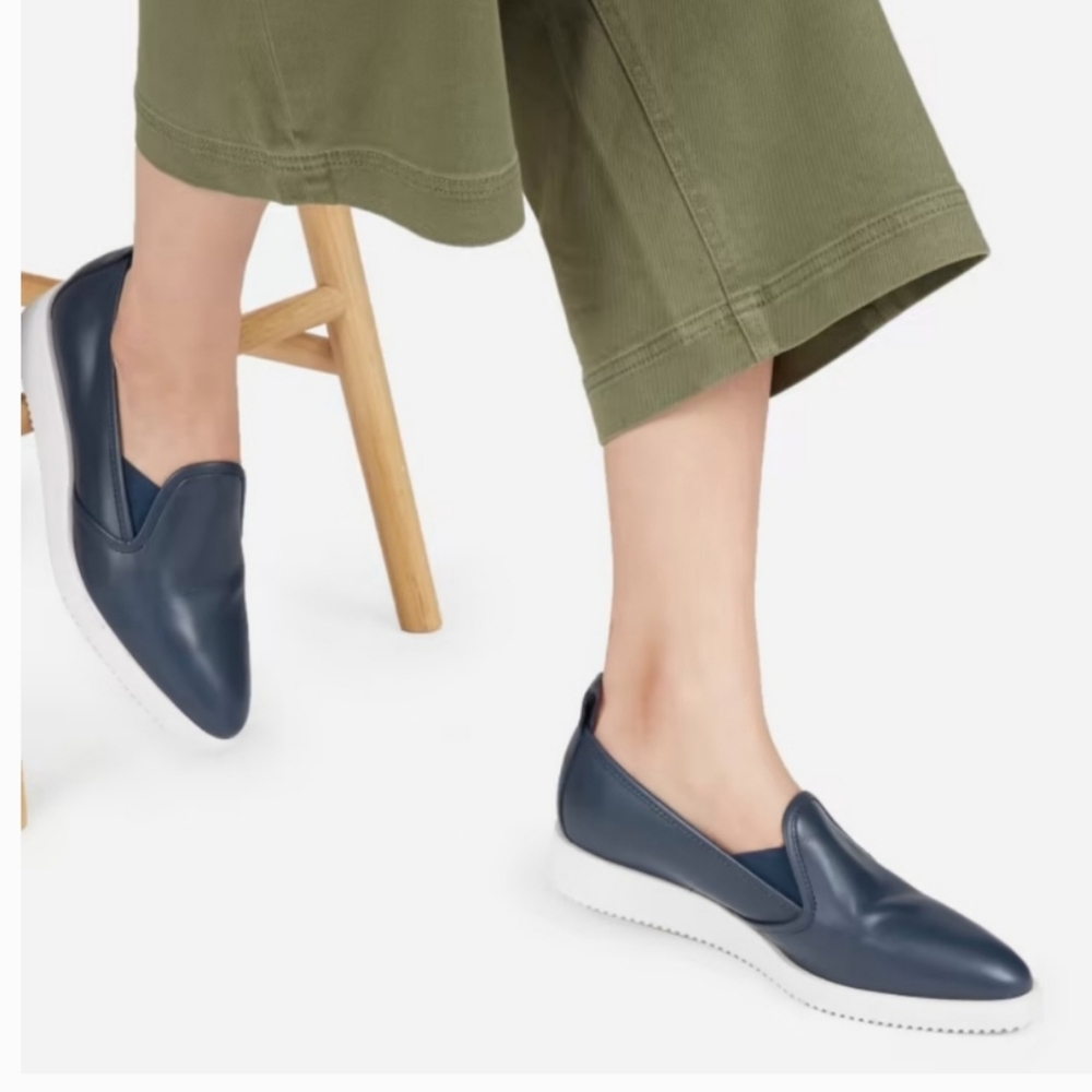 Everlane The Leather Street Shoe Blue